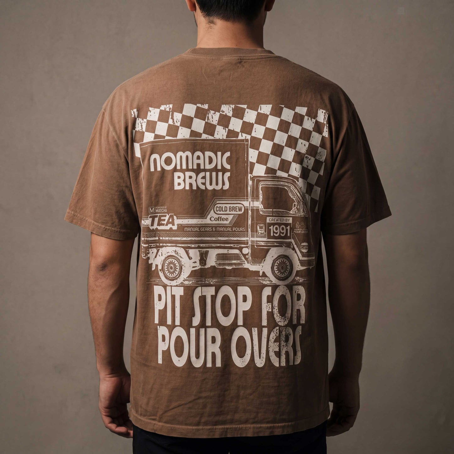 Nomadic Brews - Pit Stop for Pour Overs - Created By 1991 - Apparel